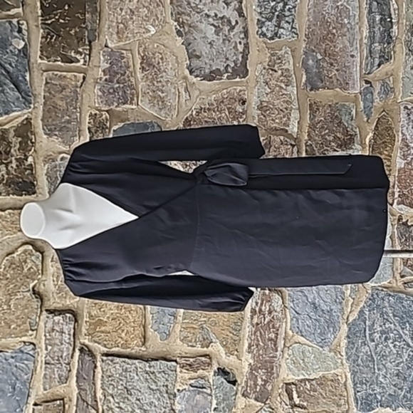 New J Crew Black wrap dress in 365 crepe H6292 Black Size